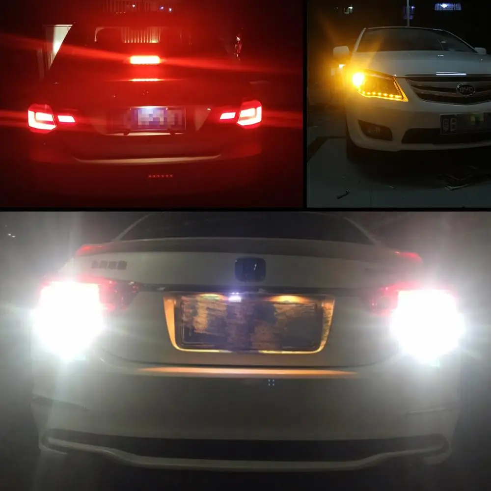 2 шт. автомобисветильник светодиодные лампы 1157 BAY15D P21/5W BA15D P21W BA15S 1156 R5W|Сигнальная