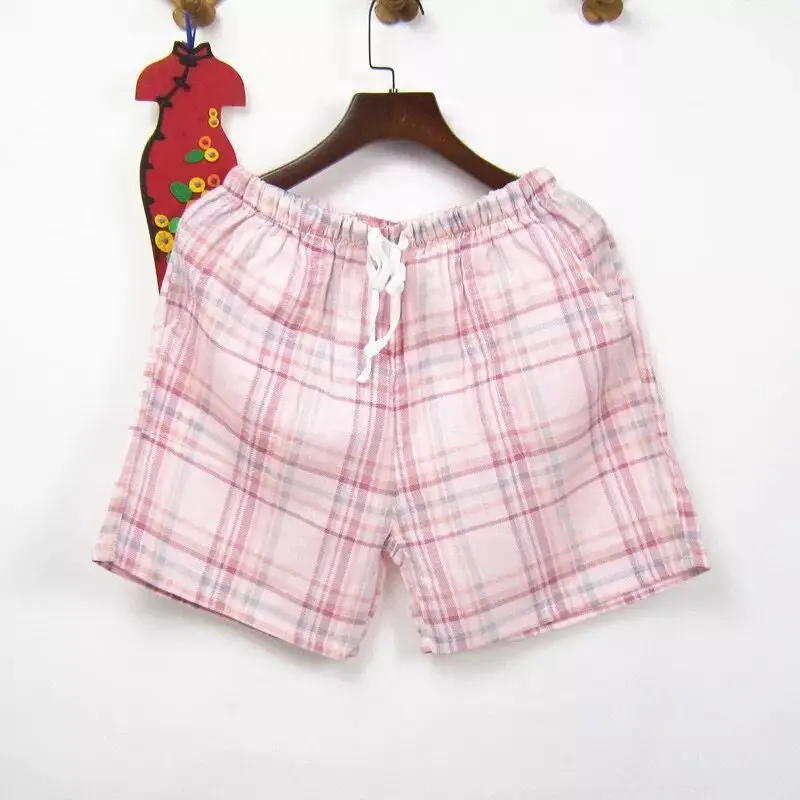 Woman 009 Various Summer Plaid Short Sleep Bottoms Women Men Sleepwear Pants Soft Home Shorts Couple Casual Pajamas Pants Beach Trousers - Цвет: Woman 009