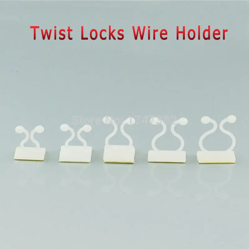30 шт. нейлоновый самоклеющийся держатель для проволоки Twis KL 1 Dia.15 Белый
