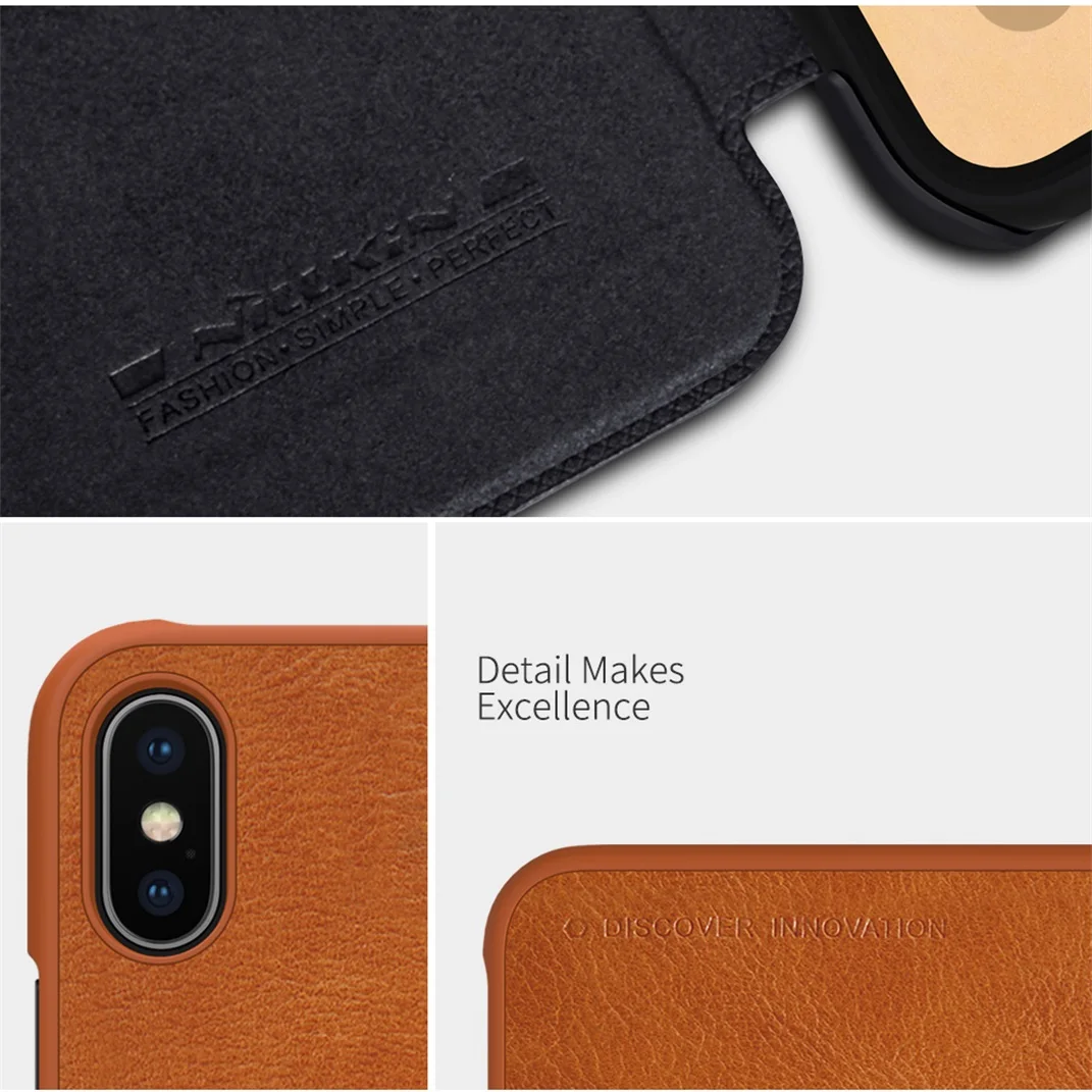 Флип-чехол Nillkin QIN для iPhone XR XS Max кожаный чехол с кармашком карт защитный