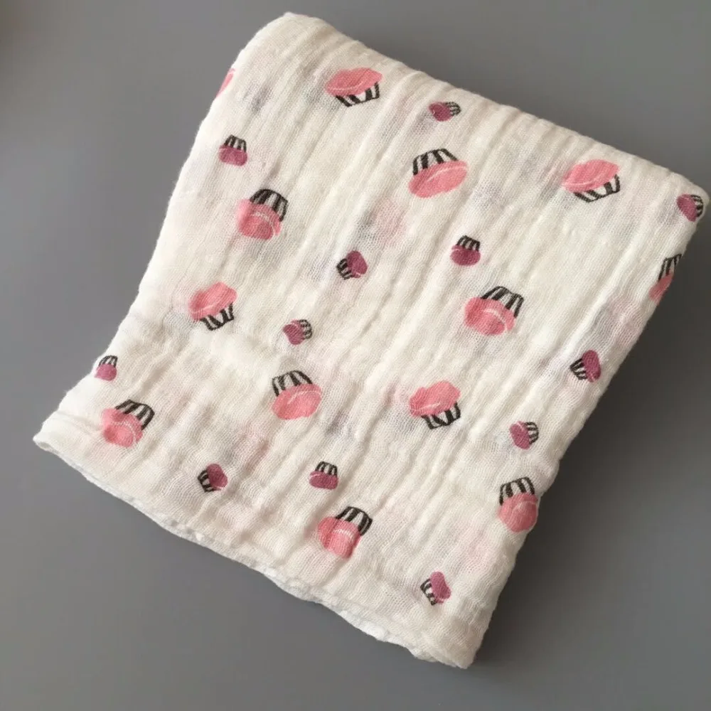 Муслиновая ткань 100% хлопок пеленки для новорожденных детские одеяла двухслойная