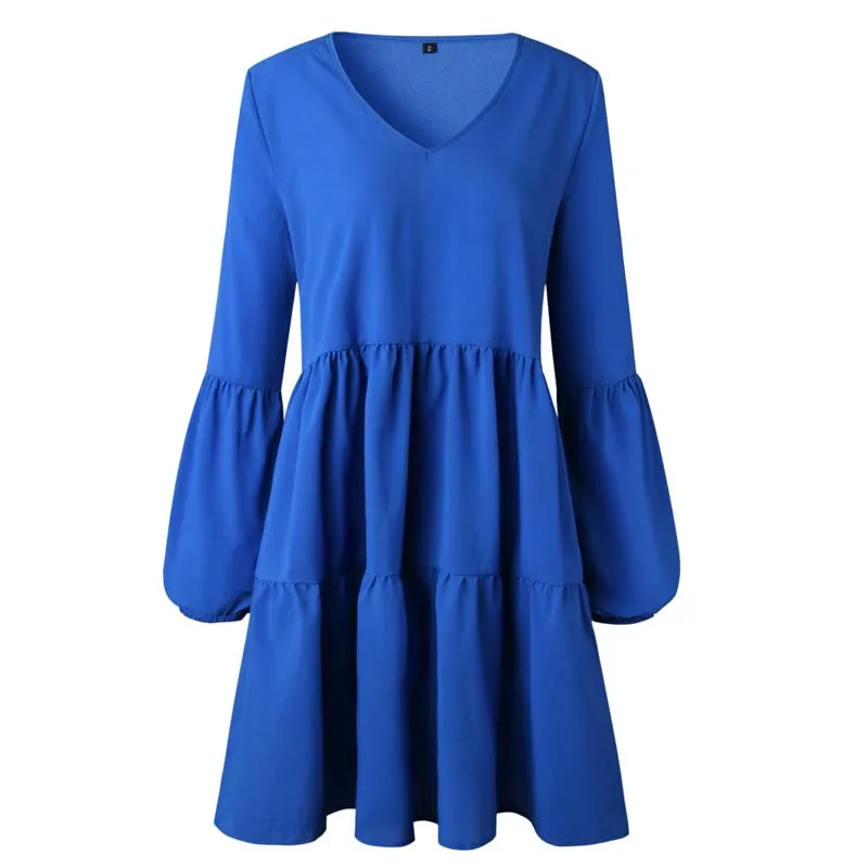 Женское плиссированное платье трапециевидной формы с v образным вырезом