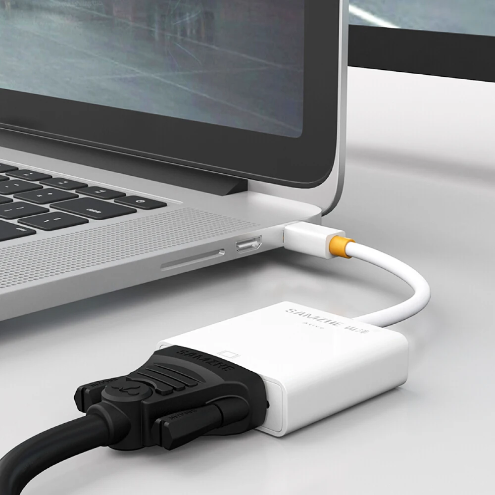 SAMZHE Mini DP thunderbolt интерфейс к порту DVI Белый Мини кабель для Macbook air и TV|dp cable|cable for