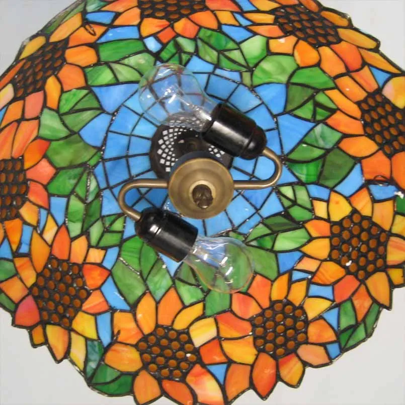Подвесные светильники Тиффани в виде подсолнухов для гостиной подвесные
