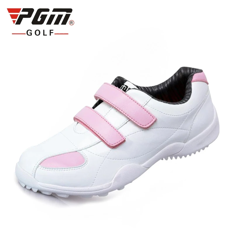 Pgm Women Golf Shoes Light Breathable Waterproof Training Sneakers Ladies Non-Slip Hook Loop Sports Shoes AA10098