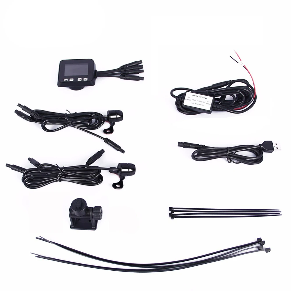 

New Arrival C6 Motorcycle DVR 2.0" Touch Key Full HD 720P Waterproof Dual Cameras Car Dash Cam Support GPS and G-sensor