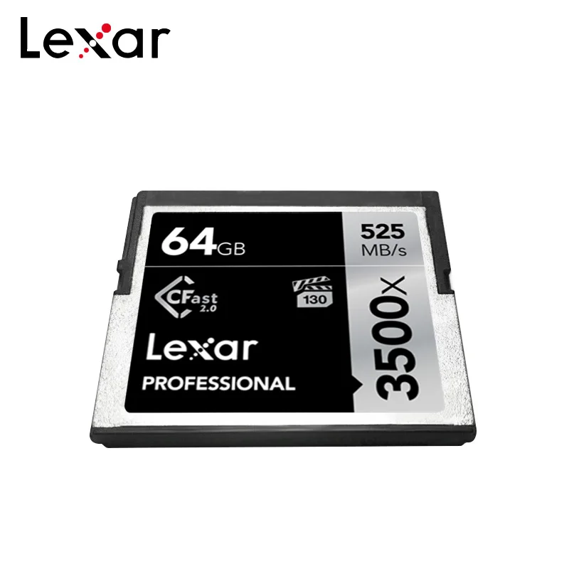 100% Original Lexar CFast 2.0 Card 3500x 64GB Max Reading Speed 525MB/S Memory Card Professional For 4K Full HD Camera