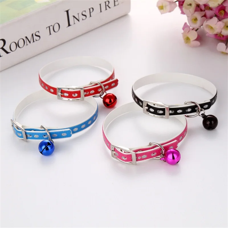 Ошейник для питомца кошки с поясом маленький колокольчик котята модный