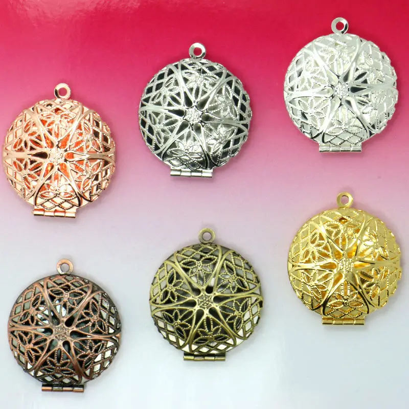 Пустые круглые подвески медальон для фотографий ювелирные изделия фоторамка