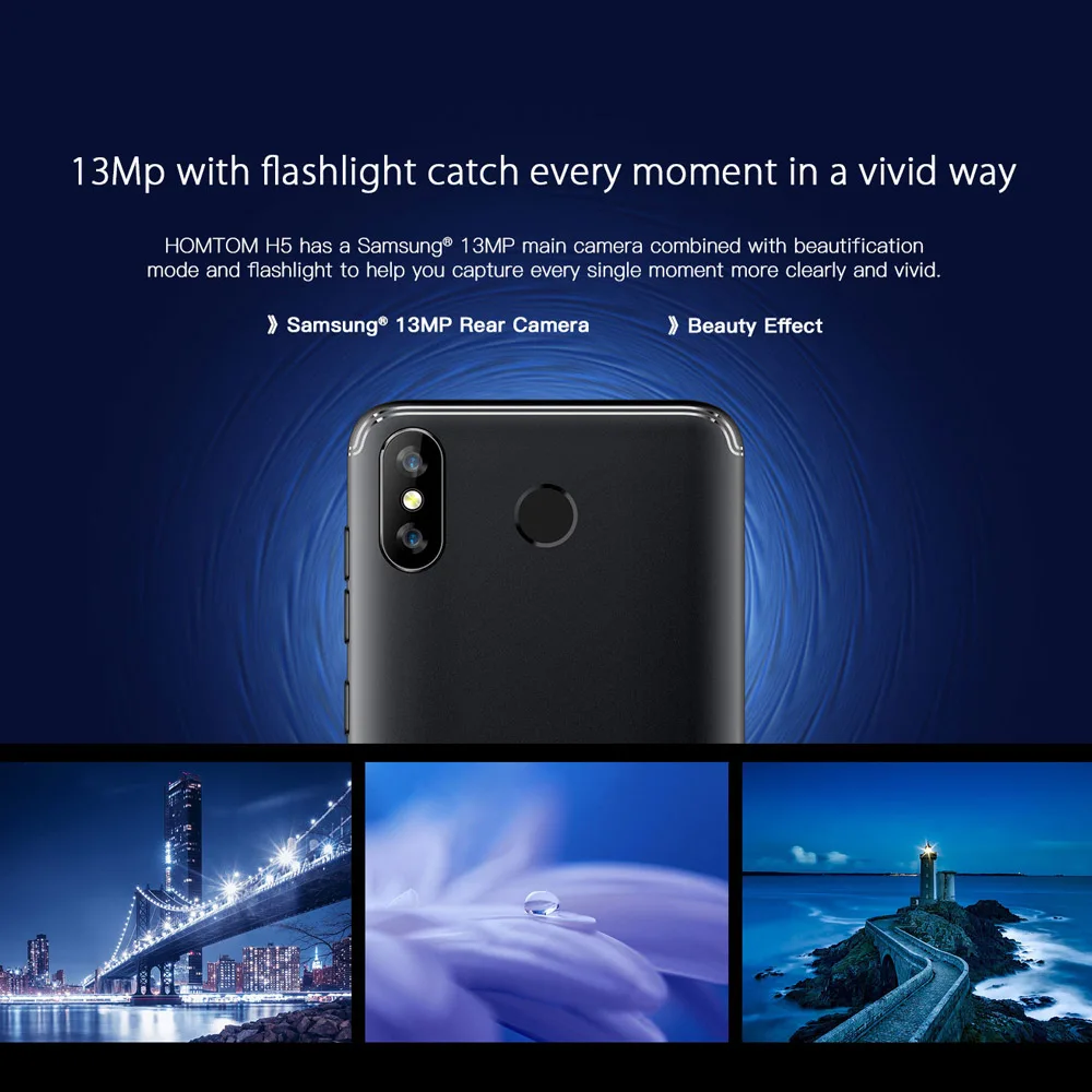 HOMTOM H5 мобильный телефон 5,7 дюйма HD дисплей 3 GB 32 GB Face ID 13MP камера 3300 mAh быстрая зарядка MT6739 4 ядра 4G смартфон