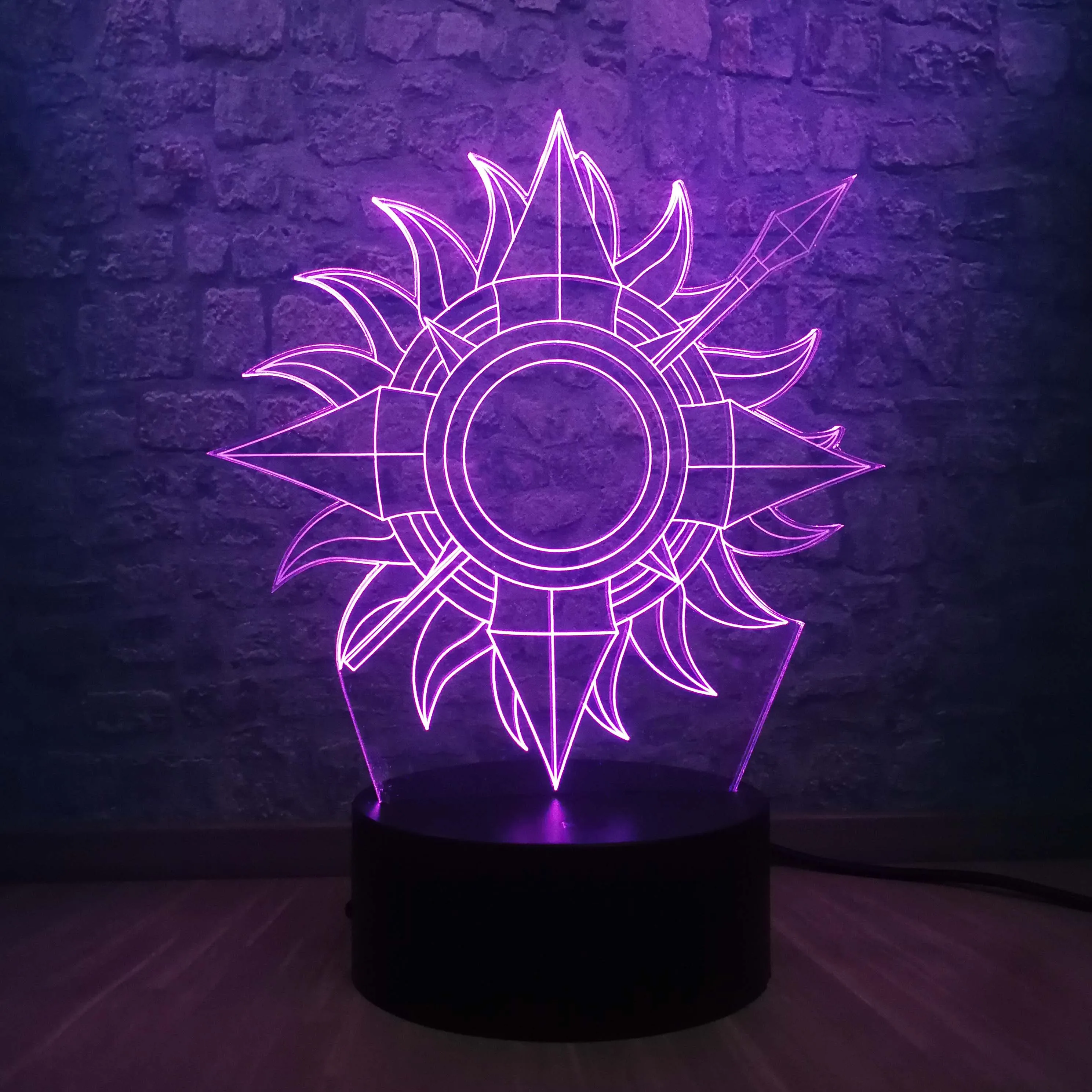 Дом Martell от Sunspear логотип USB настольная лампа 3D Ночник светильник светодиодный
