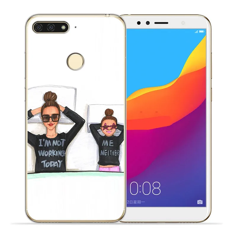 1216 Роскошные волосы ребенка мама девочка королева женщина для huawei II Y5 Y6 Prime Nova 2 3 3I Plus чехол для телефона крышка Coque Etui шаблон - Цвет: 1216