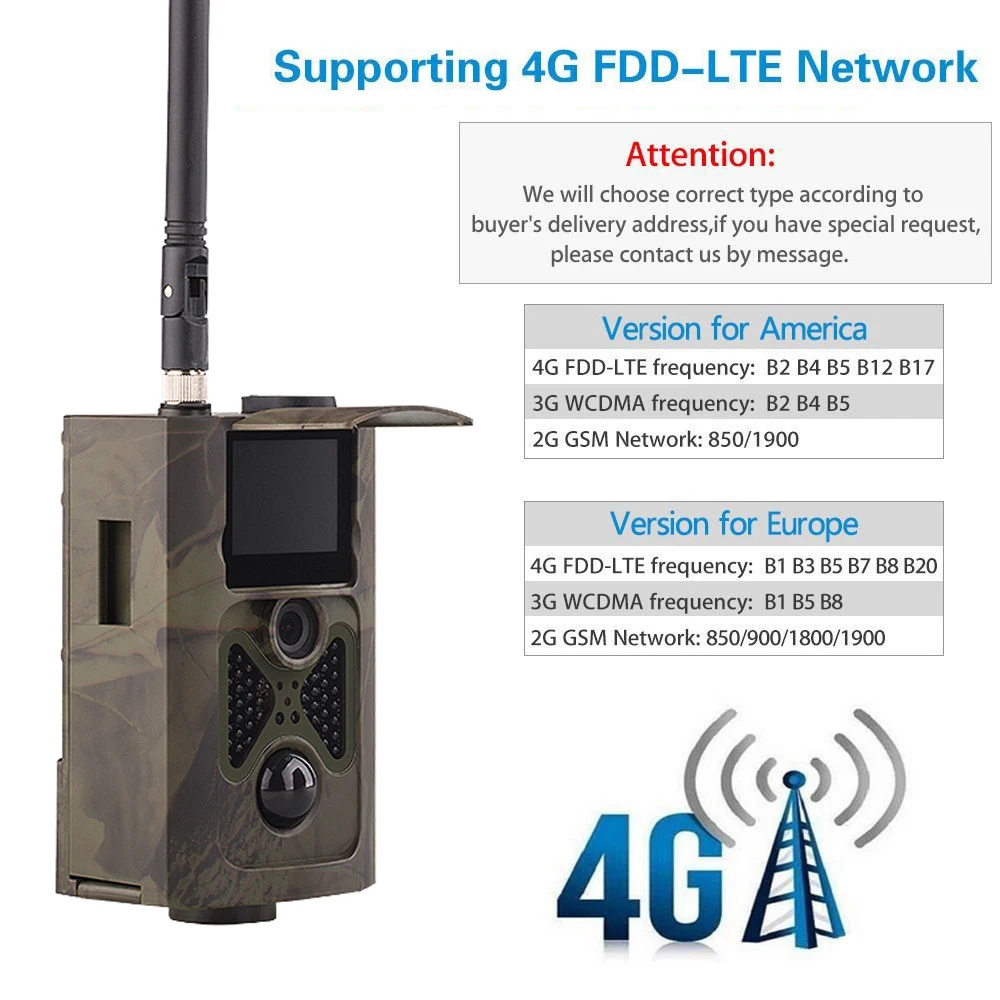 FTP SMTP электронная почта 4G MMS SMS Trail камера охотничья камера дикой природы s сотовая связь мобильный беспроводной дикий 16MP 1080P ночное видение HC550LTE