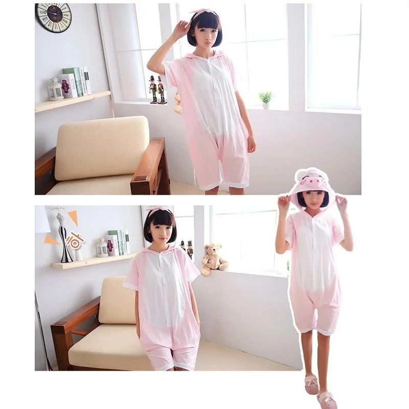 Vanled 2017 Лето Девушку Onesie С Короткими Рукавами Мило Ночной Рубашке Мультфильм