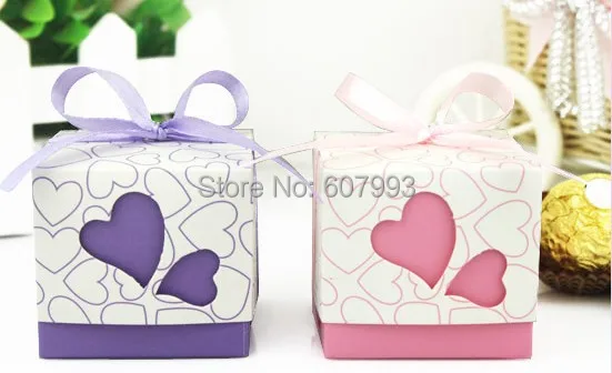 Подарочная коробка с перфорацией в форме сердца для свадьбы вечеринки честь