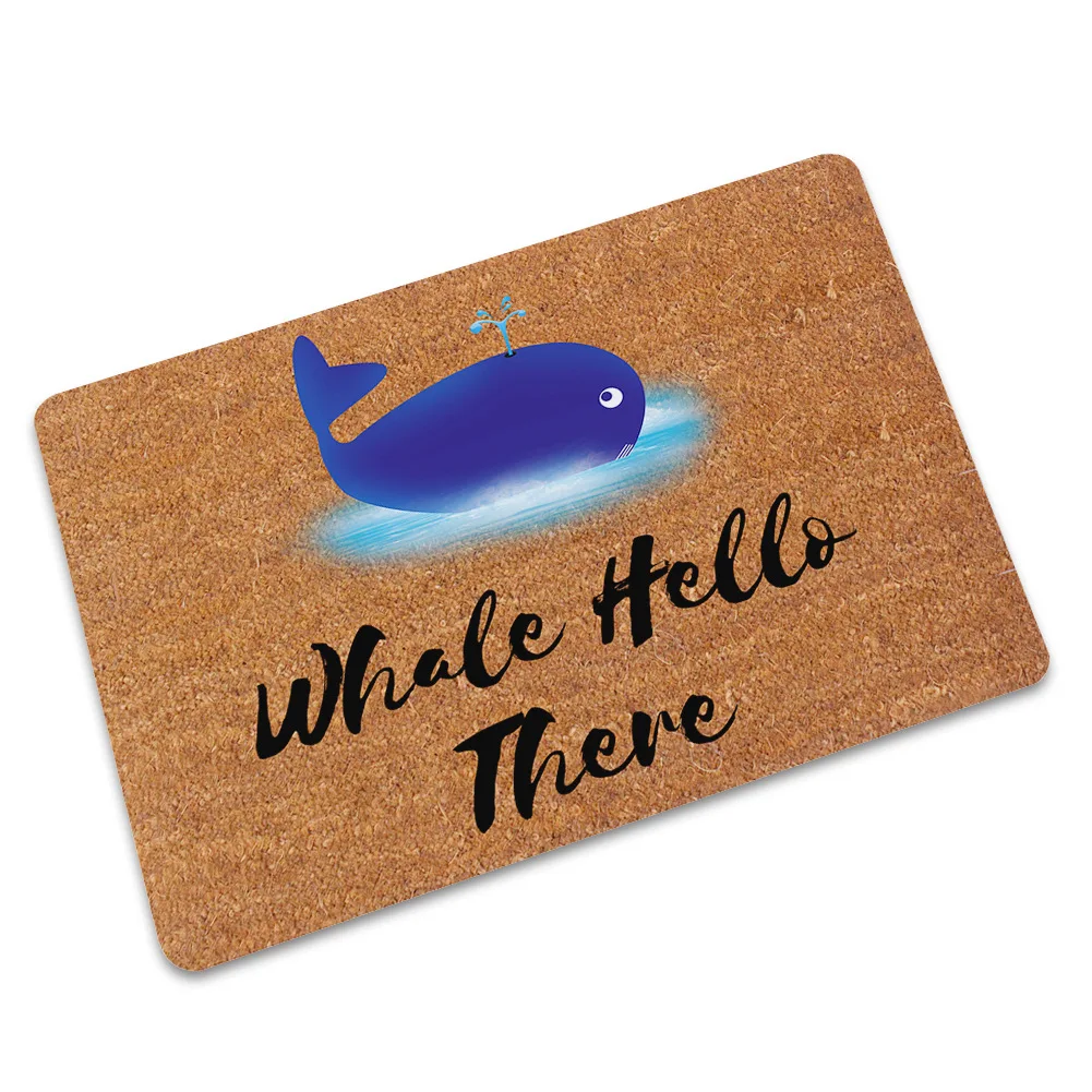 Blue whale Zeegle Коврик для двери, напольные ковры в прихожей, резиновые коврики для прихожей, Нескользящие Коврики для ванной комнаты, спальни, кухни, коврики - Цвет: Blue whale