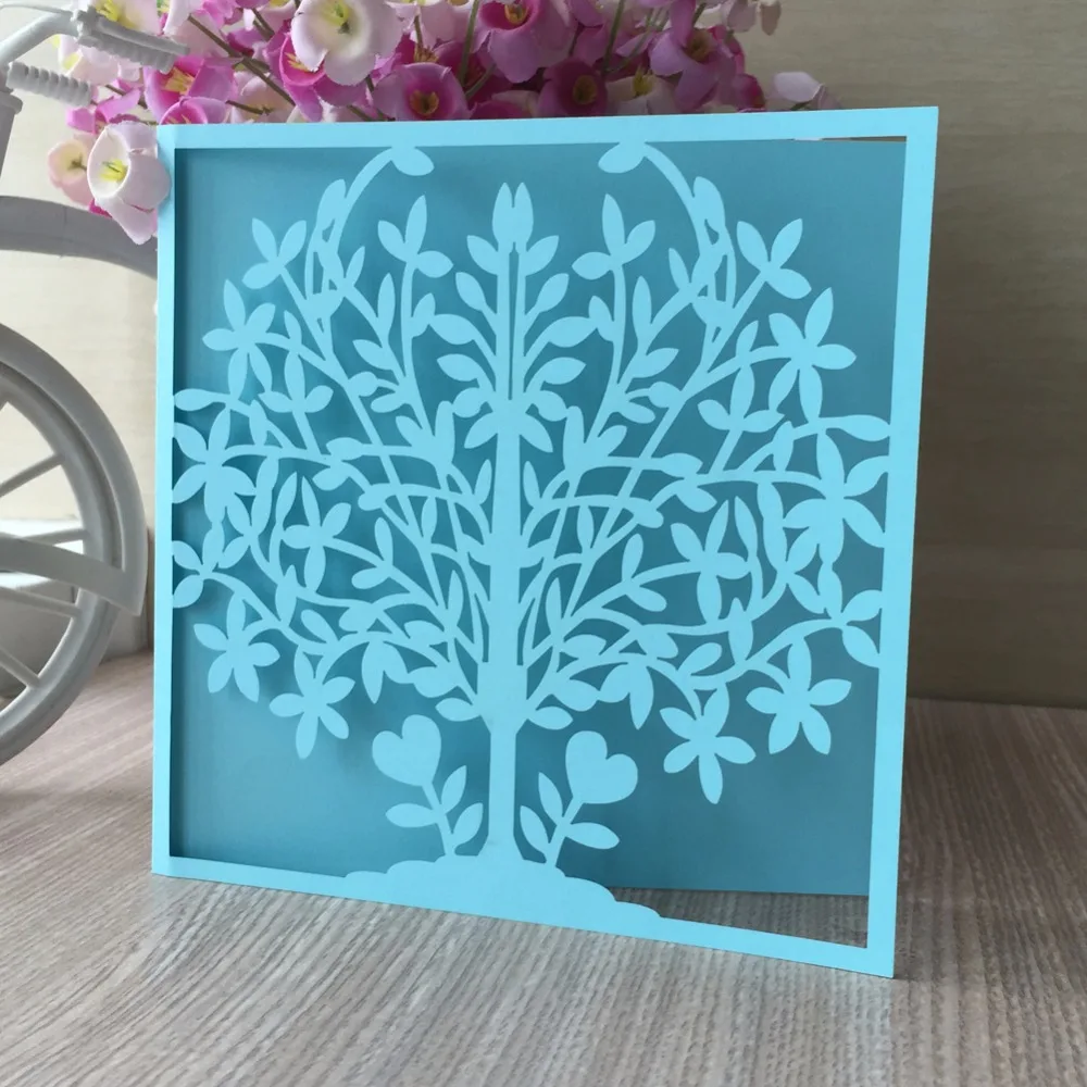 

20pcs New Arrived Life Tree Design postcards Wedding Invitation Cards Celebrating Congratulation card Birthday Invitation card