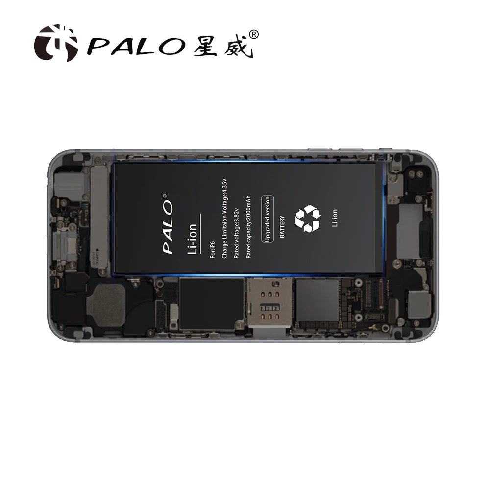 PALO большой емкости мобильный телефон Внутренняя батарея для Apple iPhone 6 6plus 6s 6s Plus Замена перезаряжаемая батарея