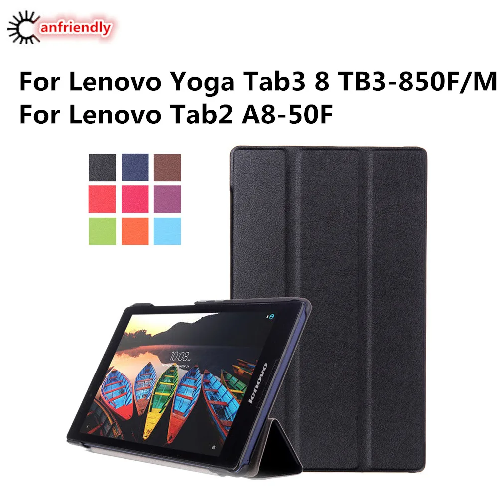 

For Lenovo Yoga Tab3 Tab 3 8 TB3-850 TB3-850F TB3-850M Tablet Case Flip Folding Stand Cover Case For Lenovo Tab2 A8 50 A8-50F