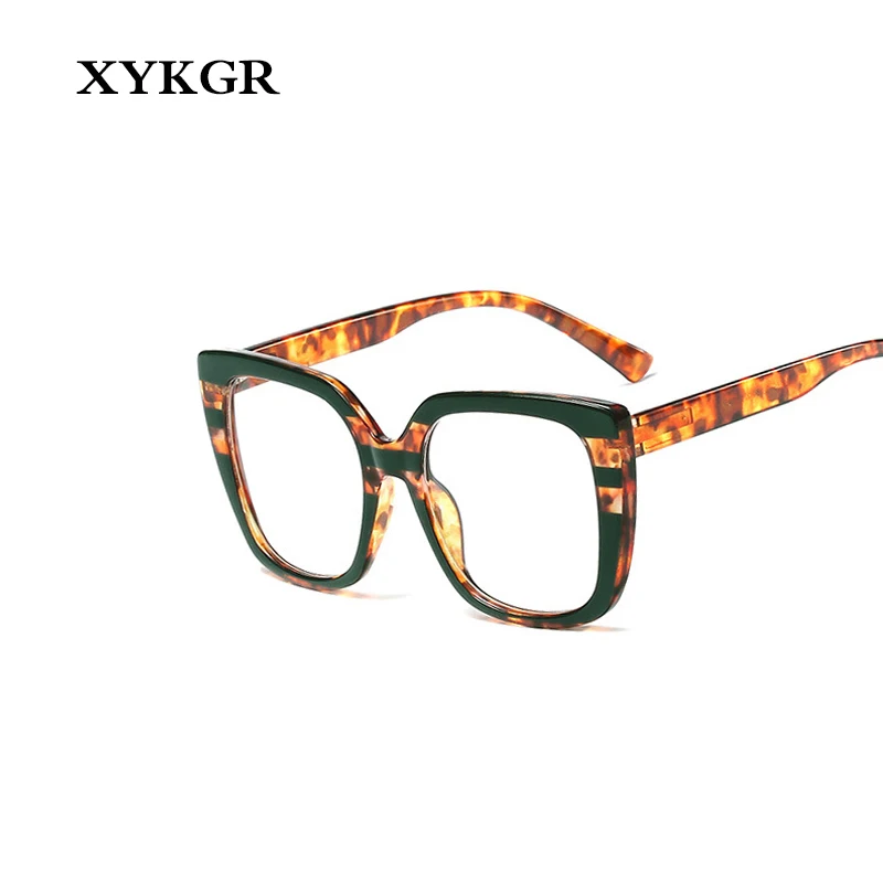 XYKGR, большая оправа, кошачий глаз, модные очки, женские трендовые оптические компьютерные очки, оправа, мужские и женские модели, черные леопардовые очки