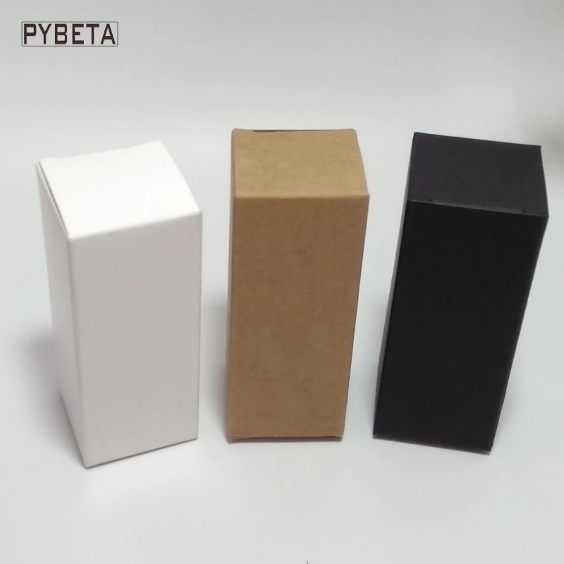 

50pcs/lot-6*5*15cm (2.3"*1.9"*5.8") Blank White Black Kraft Paper Box for Handmade Soap Candle Sample valve tubes package