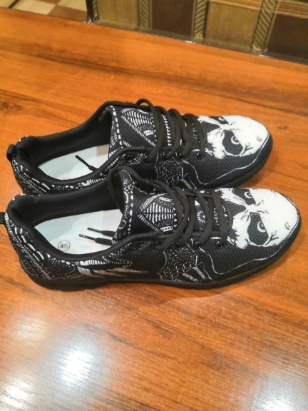 Nopersonality Classic Sugar Skull Print Sneakers for Men Breathable Male Student Lace Up Flats Comfortable Mesh Shoes Plus |