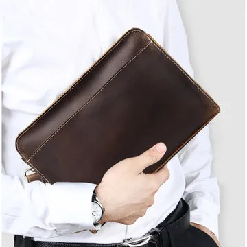 

New Retro Male Wallets Fashion Long Cowhide Leather Wallet Card Holder Men Purse Clutch Money Men's Wallet Coin Purse