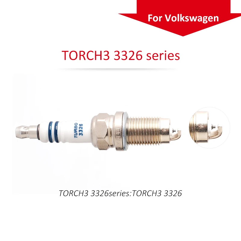 Китайские оригинальные свечи зажигания TORCH3 3326 series для Volkswagen Golf/Volvo/Skoda Octavia/BYD 4