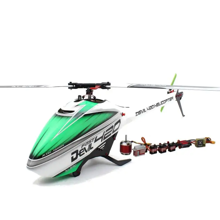 Вертолет ALZRC Devil 420 FAST FBL RC Super Combo с бесщеточным Мотором ESC Цифровой Металлический