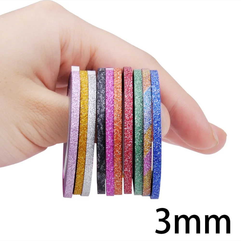 Biutee 1 рулон смешанные цвета скраб металл золото серебро мм 2 3 полоски для ногтей