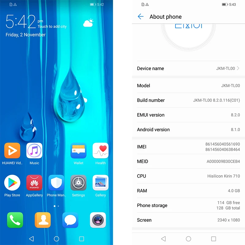 Оригинал huawe Y9 2019 Enjoy 9 plus смартфон kirin 710 Восьмиядерный двойная фронтальная и