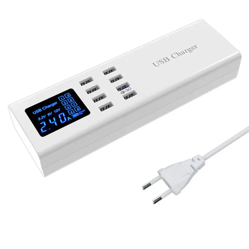 QI Беспроводное зарядное устройство Quick Charge 3 0 Смарт USB концентратор светодиодный