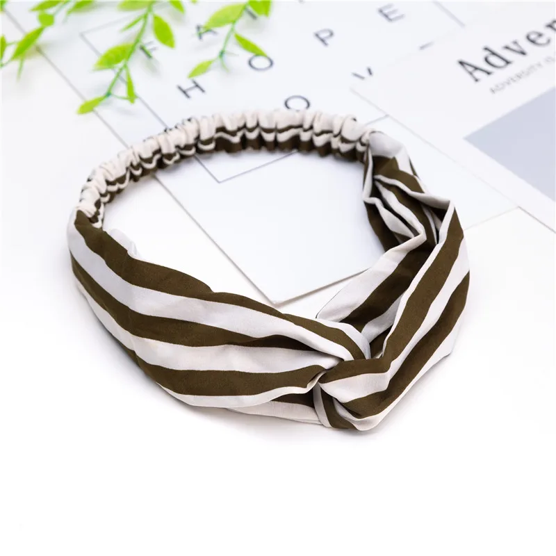 Новинка 2019 модные весенние повязки на голову в полоску женские головные уборы