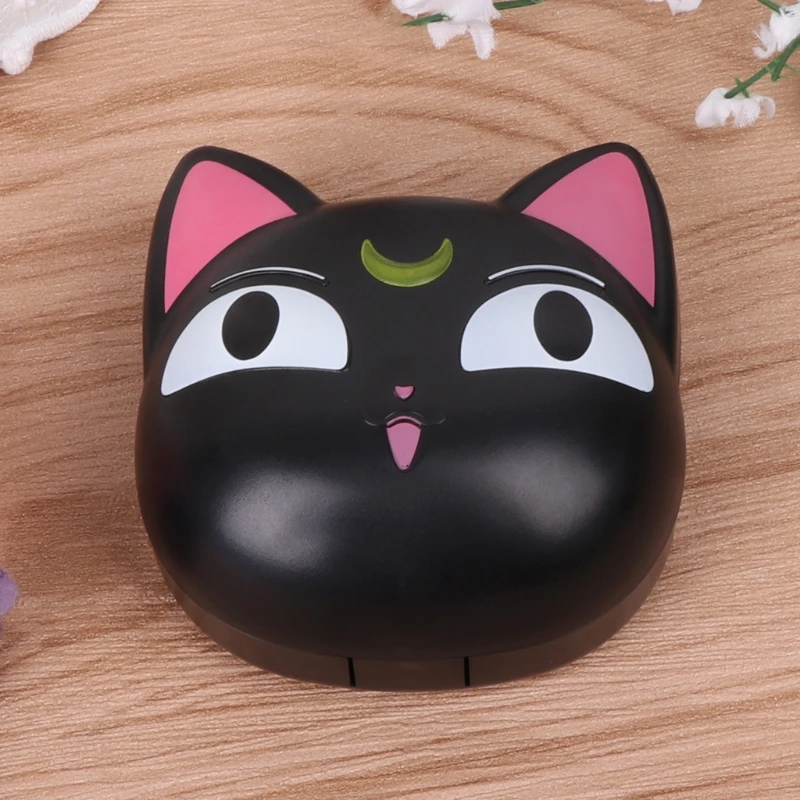 

Cartoon Contact Lens Box Cute Cat Portable Contact Lens Storage Case With Mirror