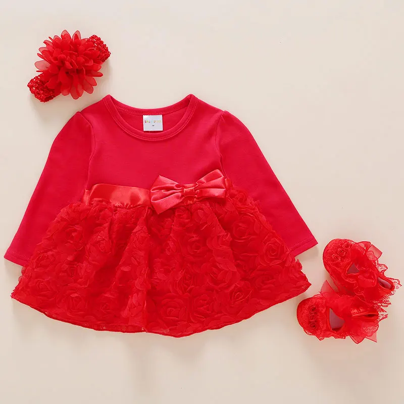 mode 7 dress Новинка для новорожденных; Одежда для девочек и платье, хлопковые, в стиле принцессы; крестильное платьице для малышей платье детское платье на крестины, vestidos, на возраст от 0 до 3 до 6 месяцев - Цвет: mode 7 dress