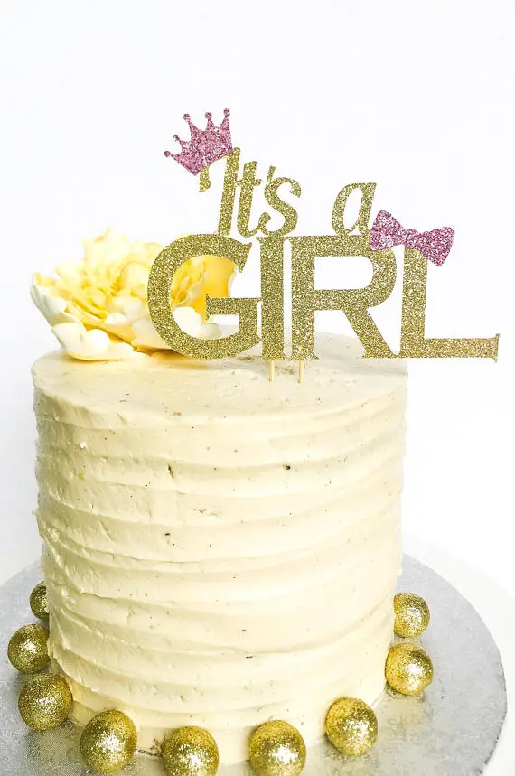 Chicinlife 1 шт. Золотой блестящий Топпер для детского торта первого дня рождения