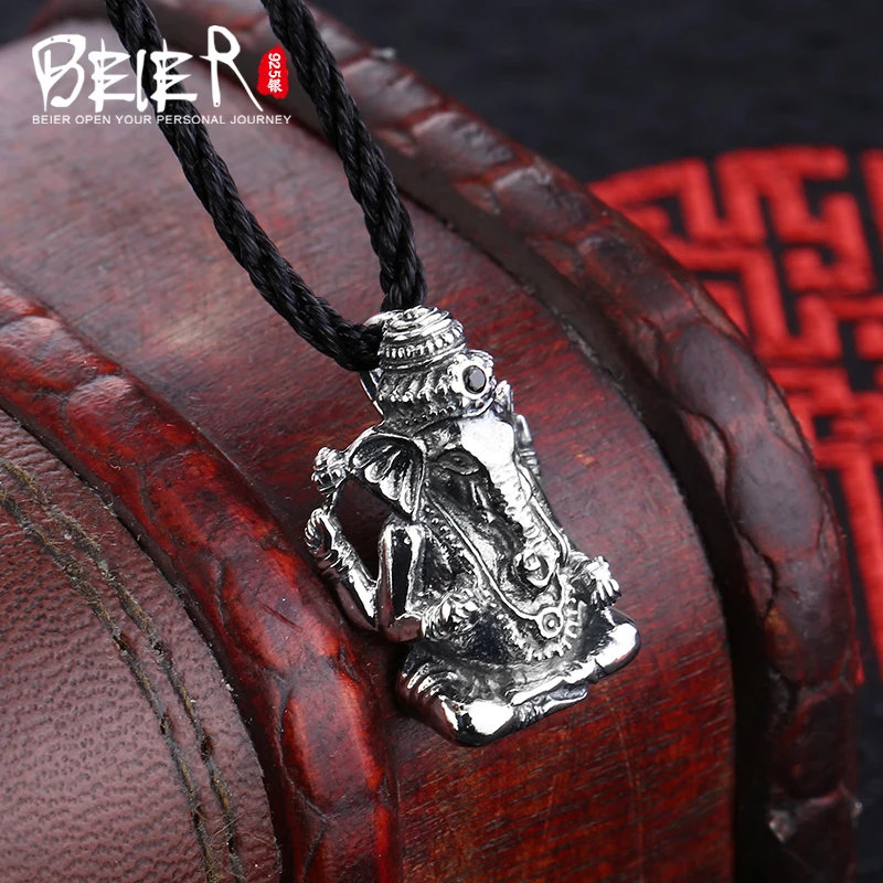 Бесплатно Веревка от Beier подвеска в виде слона животного драгоценный камень