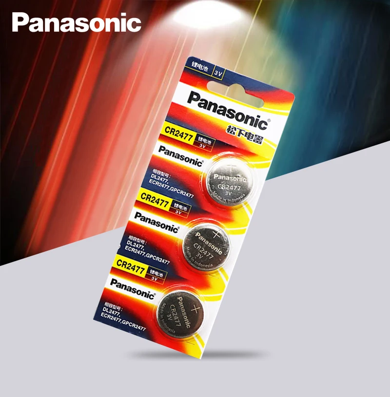 3 шт. батарейки Panasonic CR2477 в CR 2477 Батарейки батарейные|Часовые батарейки| |