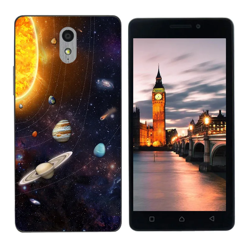 Для Lenovo Vibe P1 M силиконовый окрашенный Высококачественный ТПУ чехол с принтом для