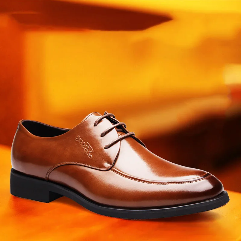 Мужские классические кожаные туфли темно-синие бархатные в деловом стиле