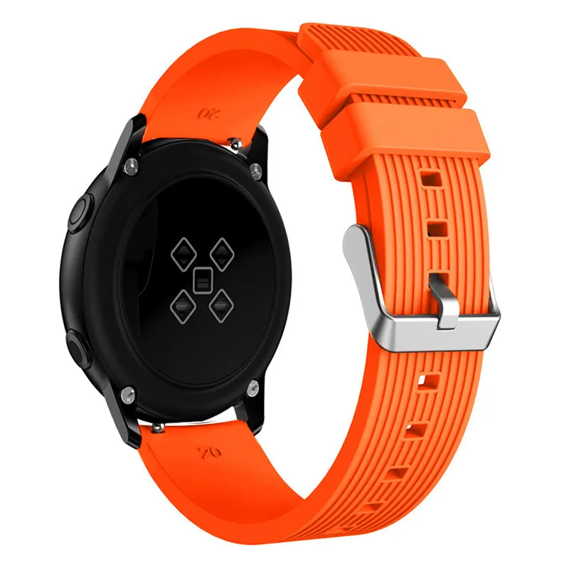 for Samsung Galaxy Watch Active Band Silicone Wristband for Galaxy Watch 46mm Bands Bracelet Watch Strap 20mm Watch Band - Цвет ремешка: orange
