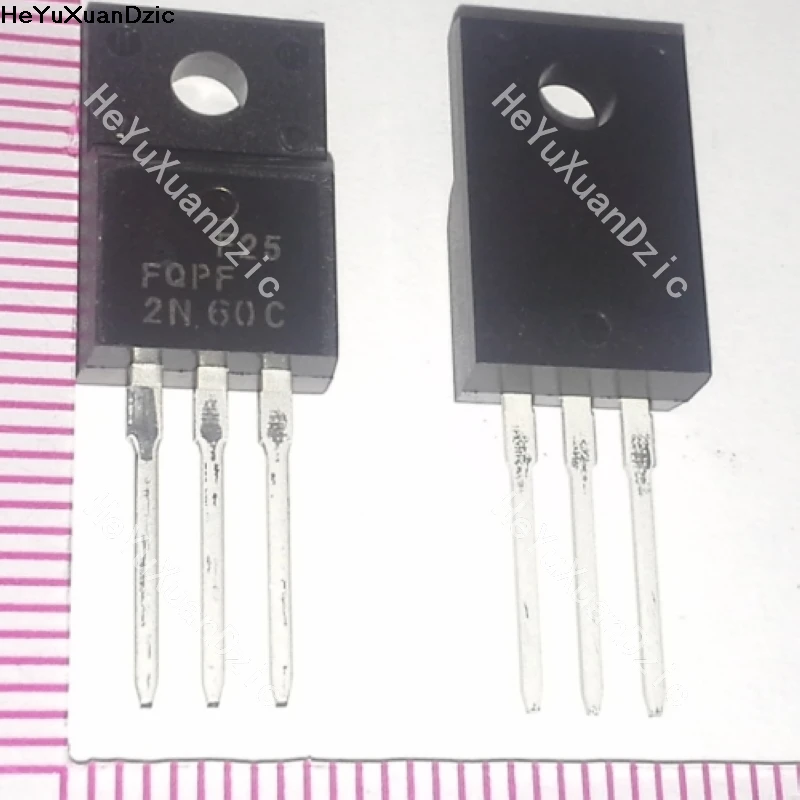 10 шт./лот FQPF2N60C FQPF2N60 2N60C TO-220F полевой МОП-транзистор 600 в 2A новый оригинальный