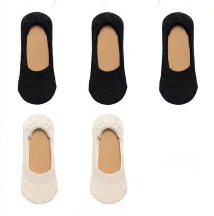 5 pairs 5 пар/лот новые женские носки сплошной цвет невидимые женские короткие носки летние тонкие нескользящие носки-башмачки для девочек TJ233 - Цвет: 5 pairs