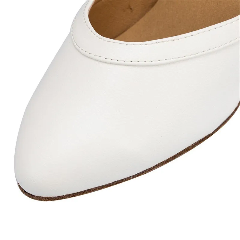 Movefun/белая Высококачественная свадебная обувь для танцев с закрытым носком
