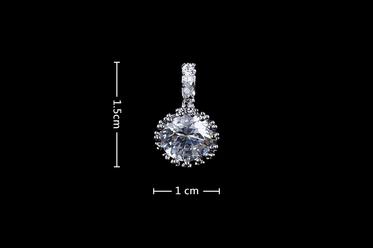 Серьги-подвески с фианитом YAN MEI 4 цвета серебристый цвет GLE1576 | Украшения и