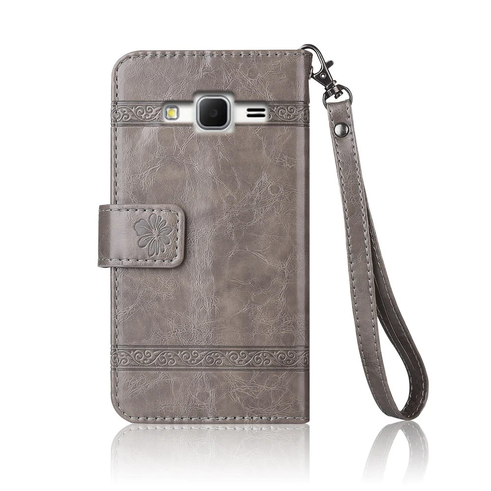 Кожаный флип-чехол для Samsung Galaxy Core Prime VE чехол G361F G360 чехлы-бумажники с ремешком