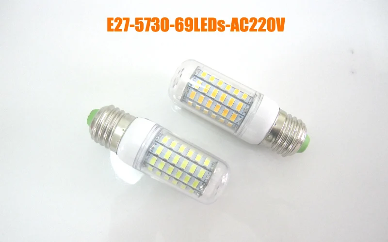 Bombillas Светодиодные лампы e27 smd led светильник lamparas 5730 24 36 48 56 69 72 81 89 led лампада IC Светодиодная лампа e27 лампа в форме свечи 220 v