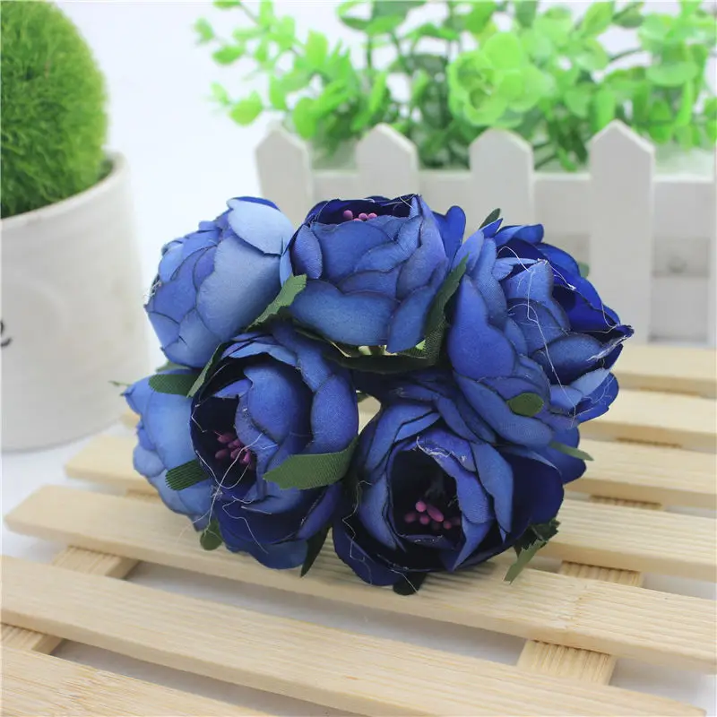 6 шт. DIY гирлянда Будды материал европейский стиль Ретро цветок бутон Шелковый