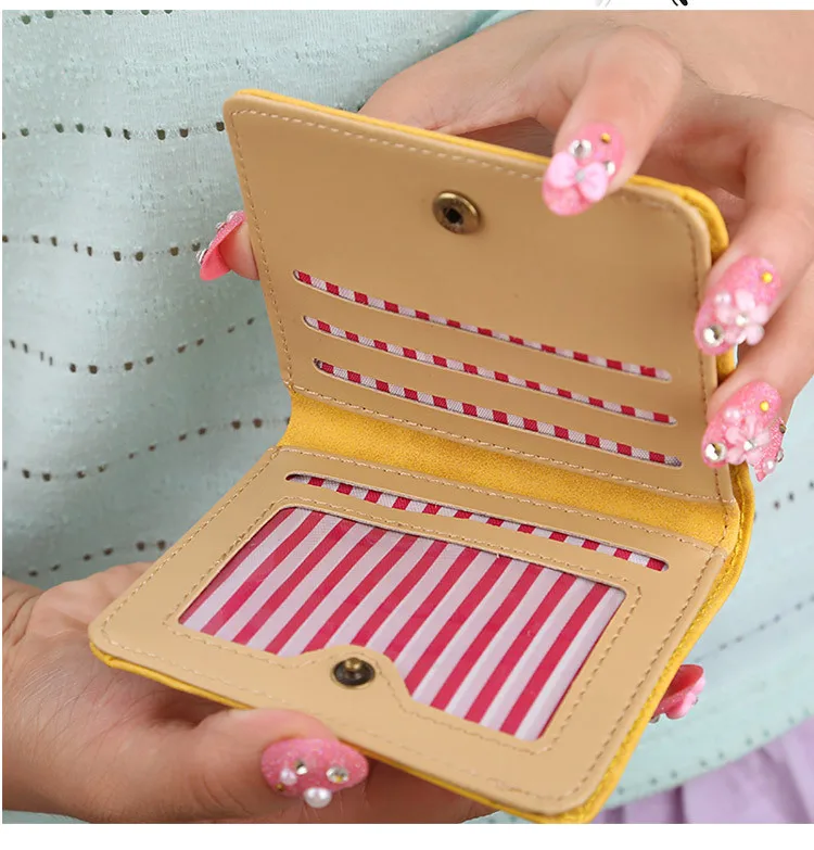 Новый Кошелек для женщин женский короткий кошелек из искусственной кожи