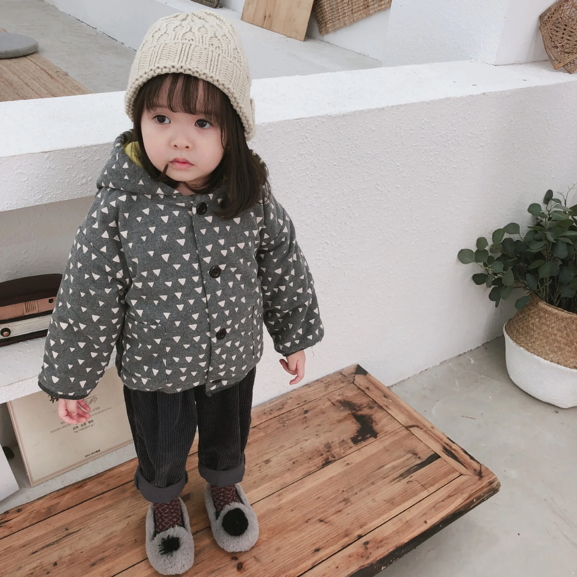 

Children's Downs Coats 2018 New Baby Girl Winter Clothes Toddler Girl Cute Print Jackets Kids Parkas Outwear Toddler Hooded Coat